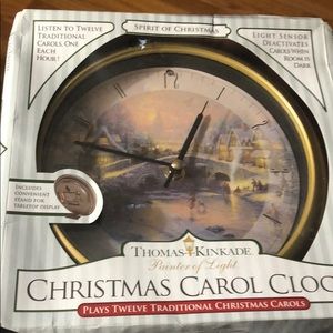 Thomas Kinkade Christmas clock